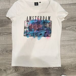 White Amsterdam Graphic T-Shirt